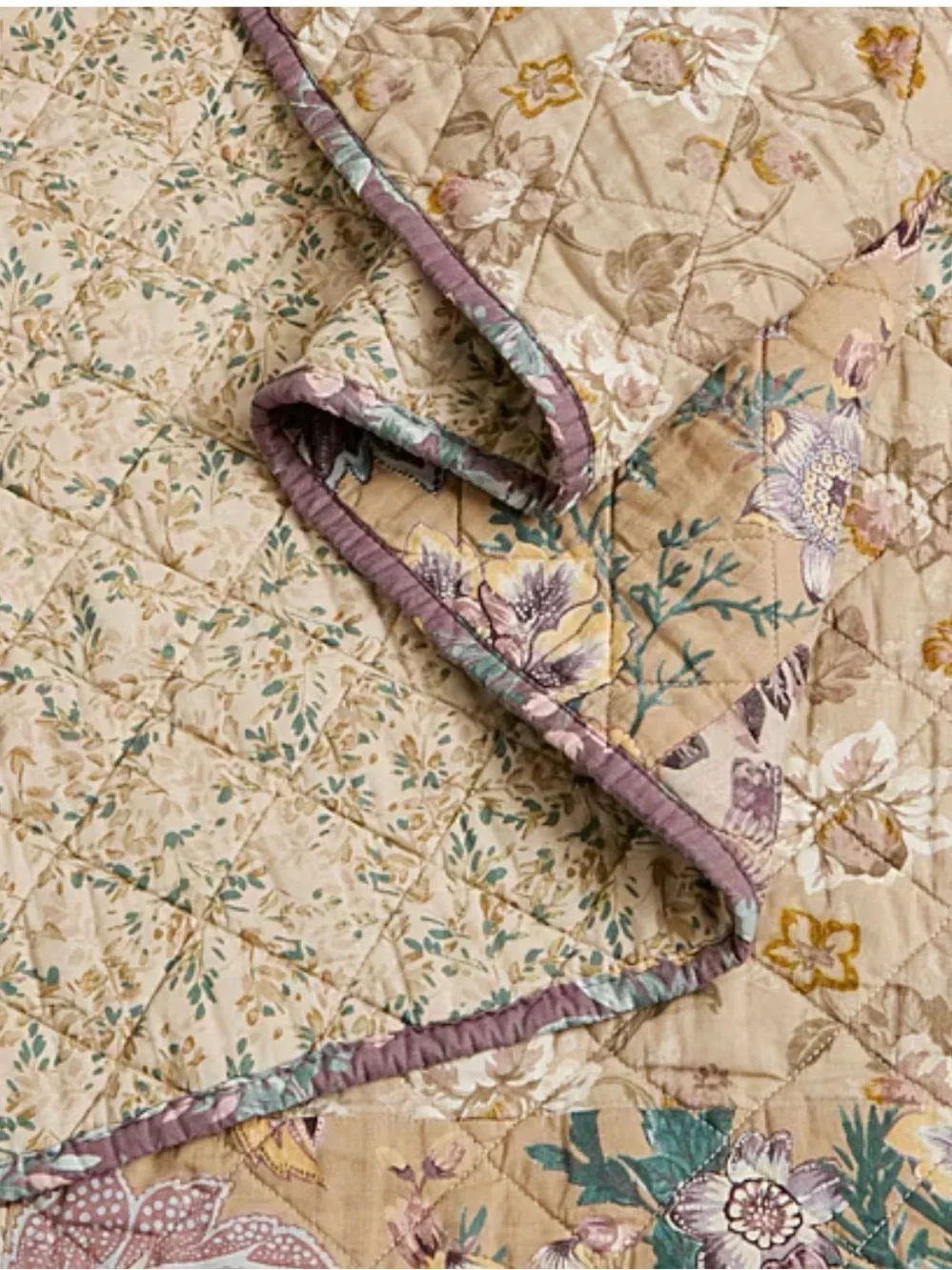New Linden Street Ashby King Quilt – Floral Patchwork Cotton Bedding